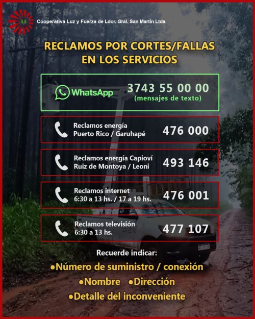 a reclamos luego tormentas